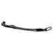 A Black +1" Kickstand by Moto Iron®, designed for a 1999-2005 Dyna 12", is displayed against a white backdrop, highlighting its sleek design similar to high-strength steel exhaust pipes.