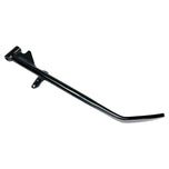 Moto Iron® Black +1" Kickstand for Harley-Davidson Sportster 1989-2003. Features a flat foot, mounting bracket, and extended length—ideal sidestand upgrade. Product shown isolated on white background.