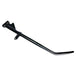 Moto Iron® Black +1" Kickstand for Harley-Davidson Sportster 1989-2003. Features a flat foot, mounting bracket, and extended length—ideal sidestand upgrade. Product shown isolated on white background.