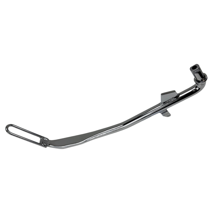 A Moto Iron® Chrome +1" Kickstand 2006-2017 Dyna 12", perfect for Dyna motorcycles, with a secure fitment.