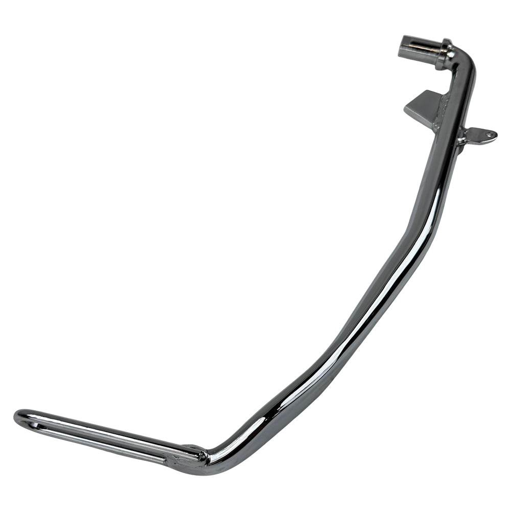 A Moto Iron® Chrome +1" Kickstand 2006-2017 Dyna 12", perfect for Dyna motorcycles, with a secure fitment.