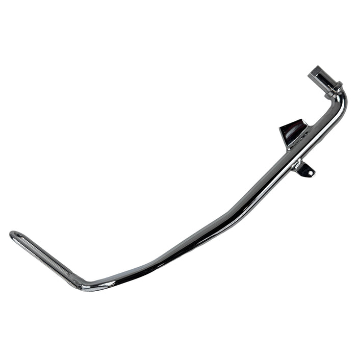 A Moto Iron® Chrome +1" Kickstand 2006-2017 Dyna 12", perfect for Dyna motorcycles, with a secure fitment.