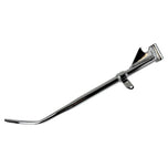 Introducing the Moto Iron® Chrome +1" Kickstand for 1989-2003 Sportster models (excluding Hugger Models)*, crafted from high-strength steel and featuring a durable mounting bracket, ideal for accommodating extended front forks.