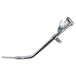 The Moto Iron® Chrome +1" Kickstand for 2004-2021 Sportster models (except the 21 Sportster S/RH 1250S) is crafted from high-strength steel and features a chrome finish, a mounting bracket, and a flat base for enhanced stability. Ideal for bikes with extended forks or those looking to achieve the classic Sportster kickstand look.