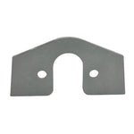 Close-up of the TC Bros. Weld-On Sissy Bar Mount Bracket for Model A/B Tail Light, showing a round metal fixture's backside with two exposed wires, gray mounting plate, screws, and bracket—ideal for secure tail light installation.