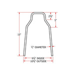 A pair of TC Bros. metal rods and a set of TC Bros. screws, ideal for constructing a DIY Sissy Bar Kit for your bike.