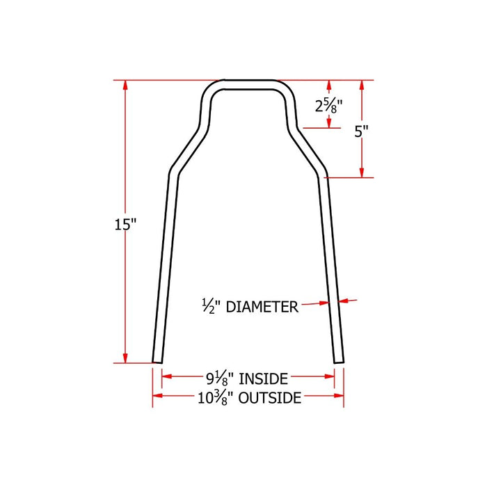 A pair of TC Bros. metal rods and a set of TC Bros. screws, ideal for constructing a DIY Sissy Bar Kit for your bike.