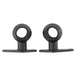 A pair of Moto Iron® black removable front fender mounts for Springer Front Ends (fits Moto Iron Springers) on a white background.