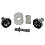 The Moto Iron® 5/16" Inline Glass Mini Fuel Filter features a transparent cylindrical body with metal ends and an internal mesh filter; fits 5/16" fuel lines.