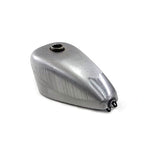 A silver Wyatt Gatling Ironhead Sportster Replica Gas Tank 1958-78 - 2.4gal - OEM# 61044-75 on a white background.
