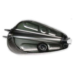 A Wyatt Gatling Ironhead Sportster Replica Gas Tank 1958-78 - 2.4gal - OEM# 61044-75, with a handle on it.