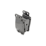 Moto Iron® Front Engine Mount for 1991-2017 Harley-Davidson Dyna, black metal with mounting holes, shown isolated on a white background.