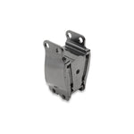 The Moto Iron® Front Motor Mount for Dyna FXD/FXDWG (OEM # 47583-90/B) in black metal, with four bolt holes, is showcased on a white background.