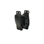 Moto Iron® Front Engine Mount for 1991-2017 Harley-Davidson Dyna, black metal with mounting holes, shown isolated on a white background.