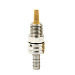 A Prism Supply Petcock - 3/8" NPT - Stainless threaded plug on a white background, suitable for 3/8" NPT.