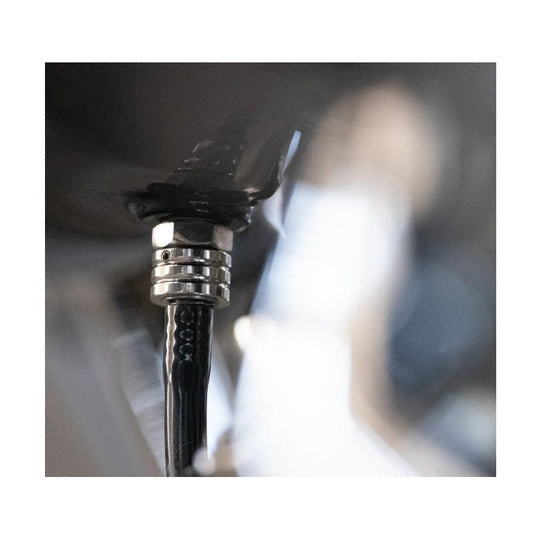 A Prism Supply Petcock - 3/8" NPT - Stainless threaded plug on a white background, suitable for 3/8" NPT.