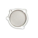 A Prism Supply Bristol Breather - CV Tumbled metal filter cover on a white background.