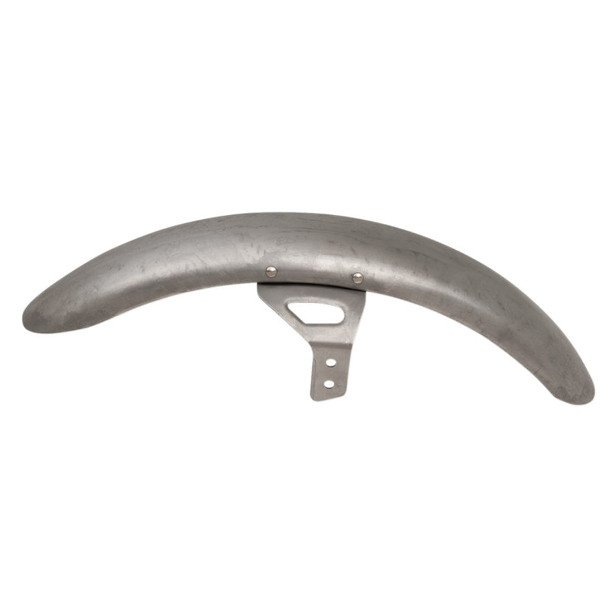 A stainless steel curved replacement front fender for a Drag Specialties 06-08, 10-17 Dyna Wide Glide on a white background.