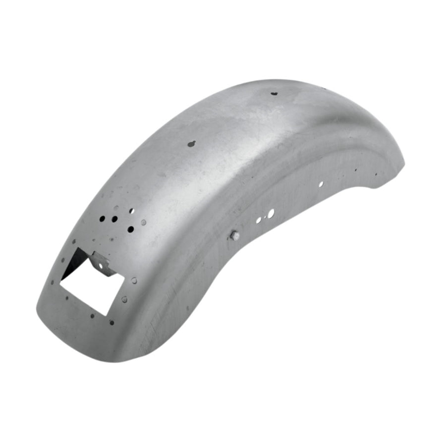 A silver Drag Specialties Sportster Rear Fender 2006-2019 XL Models for a motorcycle on a white background.