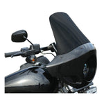 Black Burly Touring Tall Sport Fairing for 35 Through 49mm Forks featuring a tall windscreen and a circular headlight cutout.