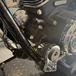 Vulgar USA Freestyle Front Motor Mount for 2006-2017 Harley-Davidson Dyna, featuring a CNC aluminum design, black rubber bushings, and “2006+ DYNA” engraved on the center bar.