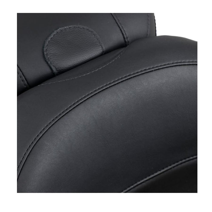 Mustang Lowdown Seat with Driver Backrest - Plain - FLHR &