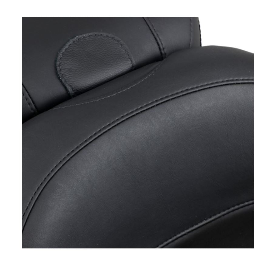 Mustang Lowdown Seat with Driver Backrest - Plain - FLHR '97-'07.