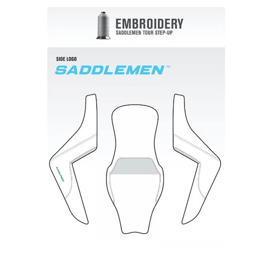 Replace the product in the sentence below with the given product name and brand name.
Sentence: Saddlemen Tour Step-Up Seat - Smooth - Black - FL '08-'23 with a Smooth Black Step-Up Seat.