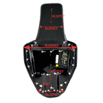 Le Pera Cobra Seat - Diamond Buttons - For Rigid Frame Choppers with stitched design on a blue background.