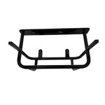 Two black, rugged, waterproof Speedwell Vigilante Saddlebags with sturdy handles, displayed against a white background.