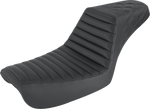 Harley-Davidson motorcycles are known for their iconic design and high performance. One popular aftermarket addition is the Saddlemen Step-Up seat, specifically designed as purpose built equipment for Harley-Davidson motorcycles. The specific product is the Saddlemen Step-Up Seat for 04-05 Dyna Models - Black Front Diamond Stitch by Saddlemen.
