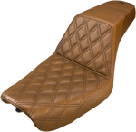 Harley-Davidson motorcycles are known for their iconic design and high performance. One popular aftermarket addition is the Saddlemen Step-Up seat, specifically designed as purpose built equipment for Harley-Davidson motorcycles. The specific product is the Saddlemen Step-Up Seat for 04-05 Dyna Models - Black Front Diamond Stitch by Saddlemen.