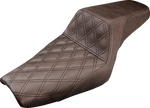 Saddlemen Step-Up Seats for 2004-2020 Harley-Davidson Sportster with 4.5-gallon tank come in brown or black, each with unique stitching and custom styles from Saddlemen.