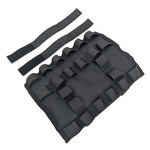 The TC Bros. Tool Roll by TC Bros. is a black and red zippered organizer case with compartments, ideal for motorcycles. MOLLE straps offer added versatility. TOOLS NOT INCLUDED.