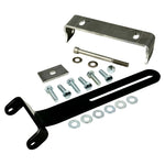 The TC Bros. Rigid Seat Mount Kit for 2004-2013 Harley-Davidson Sportster with Hardtail includes brackets, bolts, washers, nuts, and a black metal piece—perfect hardware for your Sportster project.