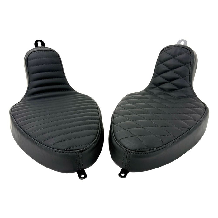 Two black motorcycle seats from Sully&