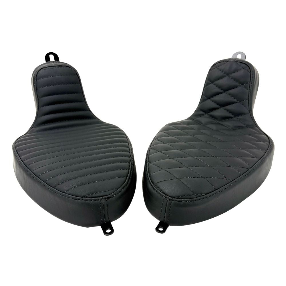 Two black motorcycle seats from Sully&