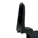 Two Sully's Customs King & Queen Seats for Hardtail, in black with high backrests and quilted stitching, shown side by side on a white background—ideal for enhancing your chopper's comfort and classic style.