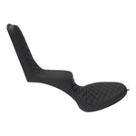 Two Sully's Customs King & Queen Seats for Hardtail, in black with high backrests and quilted stitching, shown side by side on a white background—ideal for enhancing your chopper's comfort and classic style.