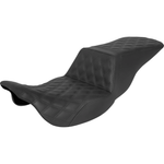 Replace the product in the sentence below with the given product name and brand name.
Sentence: Saddlemen Tour Step-Up Seat - Smooth - Black - FL '08-'23 with a Smooth Black Step-Up Seat.