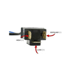 The TC Bros. Scrambler LED Headlight Kit for Harley-Davidson includes a black LED light bar with mounting bracket and exposed wiring, plus extra connectors—ideal for custom headlight setups or off-road use.