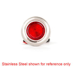 A red Prism Supply Ripple Tail Light (Weld-On) with the words stainless steel shown for reference.