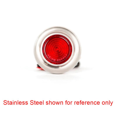 A red Prism Supply Ripple Tail Light (Weld-On) with the words stainless steel shown for reference.