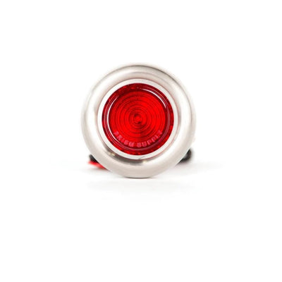 A Prism Supply Ripple Tail Light (Weld-On) - Stainless steel on a white background.