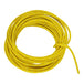A Moto Iron® Yellow Vintage Cloth Covered Wire 25ft on a white background.