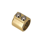 The HardDrive Handlebar Button Mini Switch Kit by HardDrive includes mounting hardware, wiring for internally-wired handlebars, and connector. Available in matte black, chrome, gold, and brushed metal finishes.