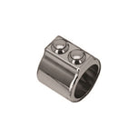 A Dual Handlebar Switch Kit - Chrome - 1" by HardDrive with two holes.