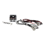 The HardDrive Handlebar Button Mini Switch Kit by HardDrive includes mounting hardware, wiring for internally-wired handlebars, and connector. Available in matte black, chrome, gold, and brushed metal finishes.