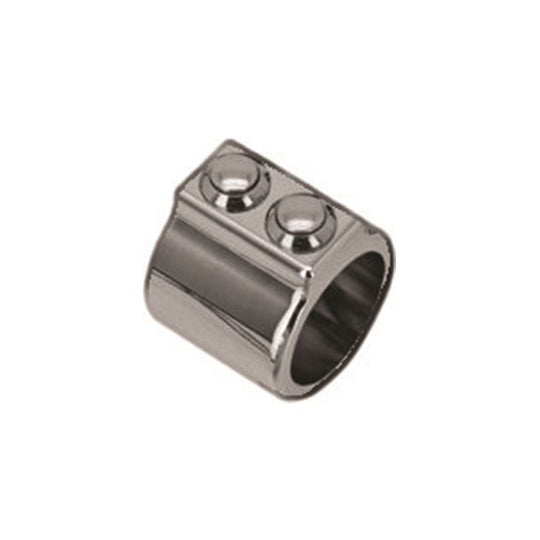 A Dual Handlebar Switch Kit - Chrome - 1" by HardDrive with two holes.