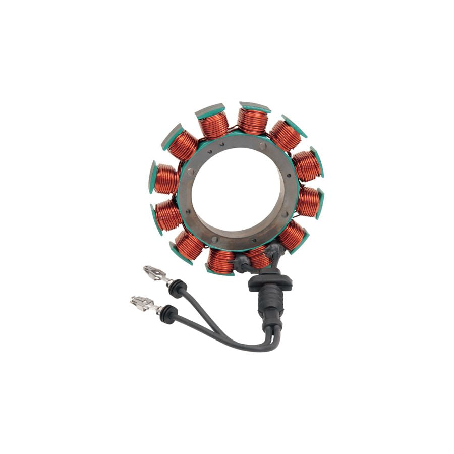 An image of an electric motor with wires and Cycle Electric CE-9902 Stator fits 1999-2003 Dyna & 2000 Softail Harley Davidson OEM 29951-99.